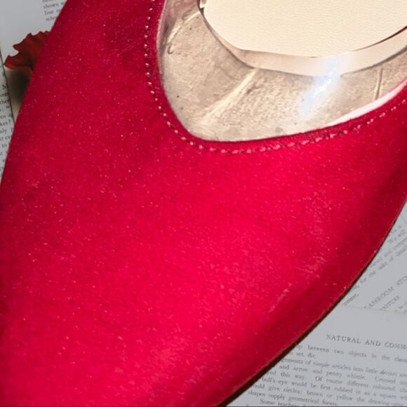 Sugar brand red suede ankle strap flats! - Picture 5 of 7